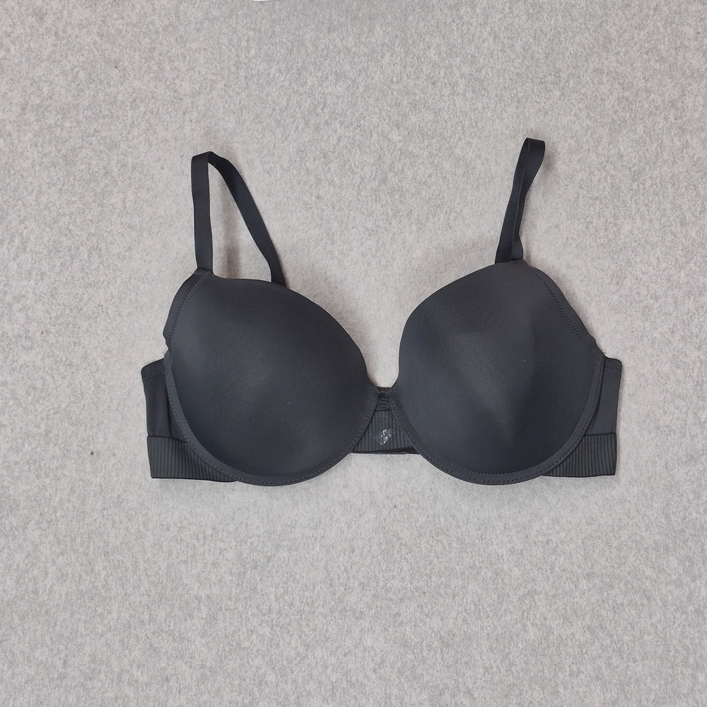Roxy Women Bra 38D Black T Shirt Underwired Strap Lightly Lined